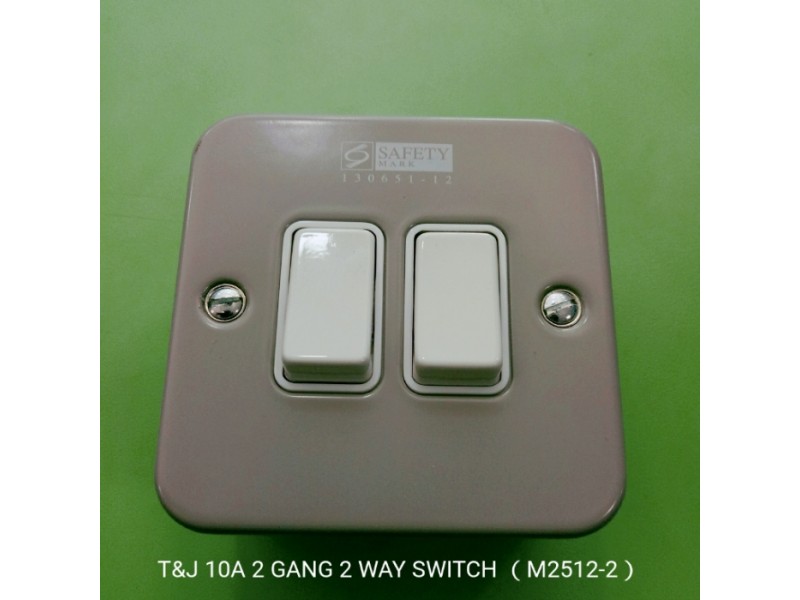 T&J Metal Cladd 2G 2W Switch M2512-2
